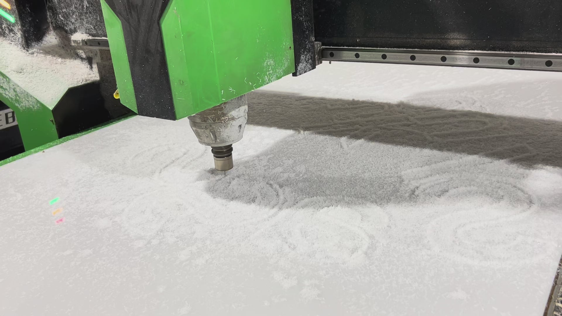 Load video: we have 32 CNC machine to route acrylic sheets.